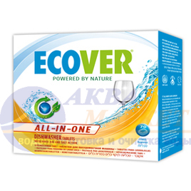 картинка Ecover - Таблетки для посудомоечной машины три в одном, "Эковер",  1,4 кг