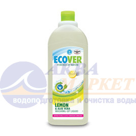 картинка Ecover - Экологическая жидкость для мытья посуды с лимоном и алоэ-вера "Эковер", 1л