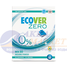 картинка Ecover - Экологический стиральный порошок-концентрат "Эковер", ZERO NON BIO  Универсальный, 1875гр
